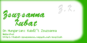 zsuzsanna kubat business card